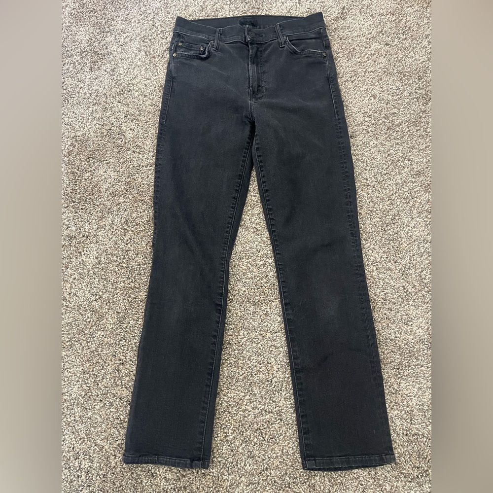 Women’s Mother The Insider Crop Jeans Not Guilty Black Size 26